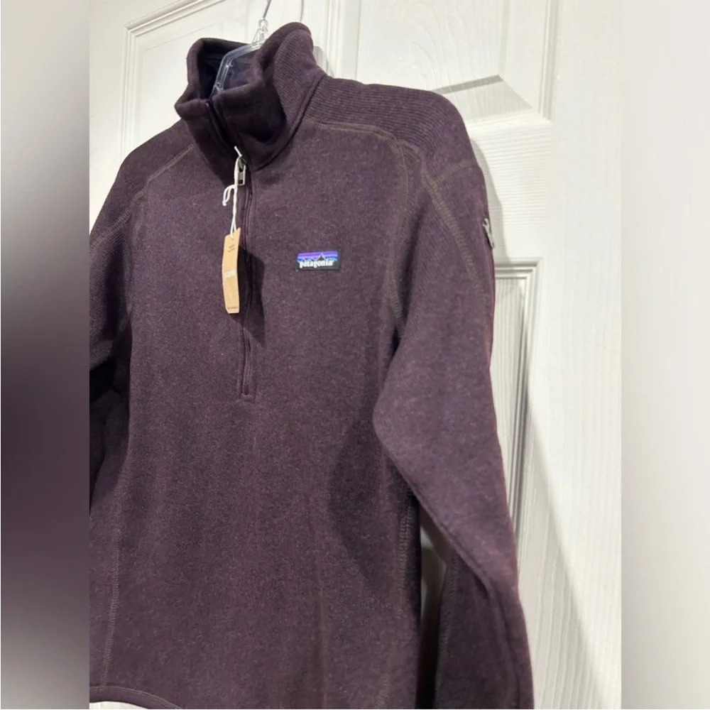 Patagonia Women's M Medium Better Sweater 1/4 Zip Pullover Purple NWT - Picture 2 of 7
